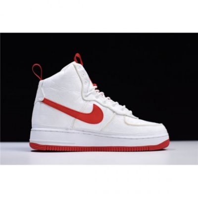 Nike Erkek Air Force 1 High '07 Qs Beyaz / Kırmızı Kaykay Ayakkabı Türkiye - IR717I14